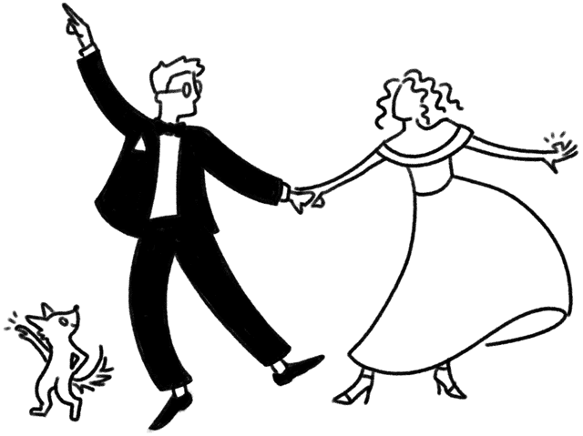 Dancing couple illustration